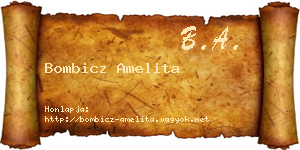 Bombicz Amelita névjegykártya